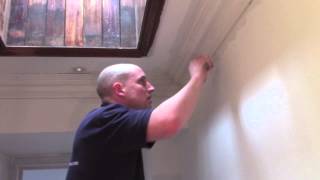 Plaster Coving Installation  How To Fill A Mitre [upl. by Melosa]