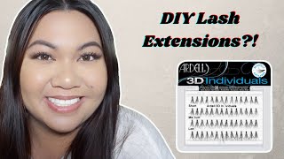 Ardell 3D Individual Lashes Try On Removal and Review  DIY Lash Extensions [upl. by Razatlab]