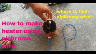 How to make 12v heater using nichrome wire homemade [upl. by Leynad]