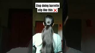 try this barrette clip hairstyles hackhairstyleshortvideohackhairtutorial [upl. by Sivam224]