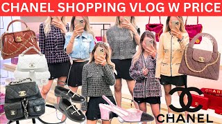 CHANEL SHOPPING VLOG W PRICE  Chanel duma backpack small vs medium rtw tweed jacket mary jane [upl. by Naxela]