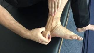 Self ankle strapping for a lateral ankle sprain or ankle instability [upl. by Aneehc]