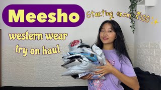 Meesho try on haul  tops  dresses amp trousers under ₹400 ⚡️ [upl. by Norab]