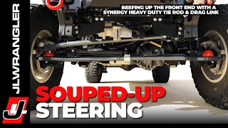 Jeep JL Wrangler Steering Tie Rod  Drag Link and Stabilizer Relocation Installation SYNERGY [upl. by Dercy]