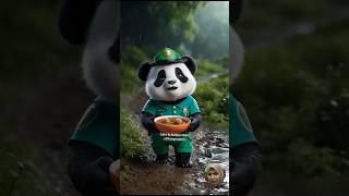 Panda the Forest Police eat meat ball bakso and fell panda forest police short shorts funny [upl. by Mckinney]