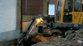 Volvo EC35 digging around a house deep trench 2 [upl. by Witt77]