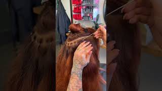 tape hair extensions application hairextensions hairstyle hairsalon haircare hairspa tapeins [upl. by Feinleib]