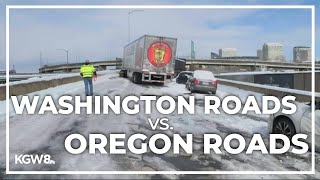 Difference between Oregon and Washington when it comes to clearing snowy roads [upl. by Lavella]