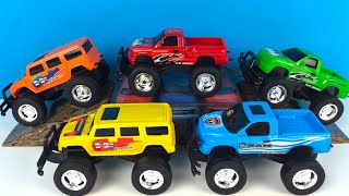 CAMIÓNES MONSTRUO  VEHICULOS PARA TERRENOS DIFICILES  TRUCK TOYS FOR KIDS  NEW BRIGHT WHEELS [upl. by Yrroc]