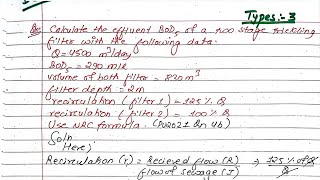 Unit7  Waste Water Treatment  Trickling Filter Numerical  Sanitary Engineering  Prashant YT [upl. by Witte951]