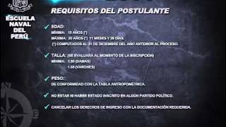 Requisitos de los Postulante a la Escuela Naval del Peru año 2014 [upl. by Inanak]