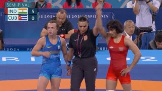 Vinesh Phogat Semi Final Match Highlights  Vinesh Phogat Wrestling Olympics 2024  Vinesh Phogat [upl. by Jennilee331]