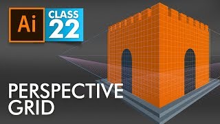 Adobe Illustrator  Perspective Grid  Class 22  Urdu  Hindi [upl. by Aisela]