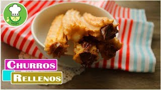 COMO HACER CHURROS RELLENOS RECETA FACIL  CHURROS MEXICANOS [upl. by Amsirak164]