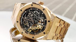 Audemars Piguet Openworked  Royal Oak Double Balance Wheel Openworked Review [upl. by Ahtera]