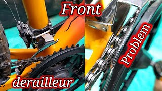 Mtbbicycle Front derailleur reset all problem fix mtb Frontderailleur frontgear gearproblem [upl. by Karrie]