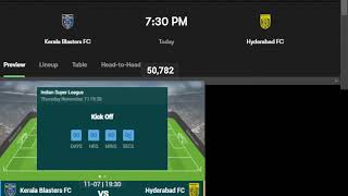 Kerala Blasters FC Vs Hyderabad FC  kbfc vs hfc  Live Match Scoreboard [upl. by Oetomit156]