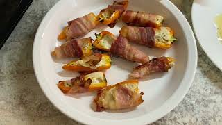 QUICK appetizer Colored peppers stuffed with cream cheeseonion chives [upl. by Eibbob659]