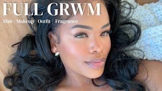 full grwm makeup hair outfit amp fragrance for a brand event  arnell armon [upl. by Ladew]