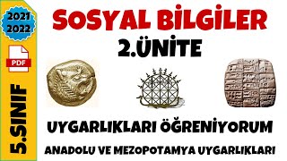 5SINIF SOSYAL BİLGİLER 2ÜNİTE UYGARLIKLARI ÖĞRENİYORUM [upl. by Brandyn]