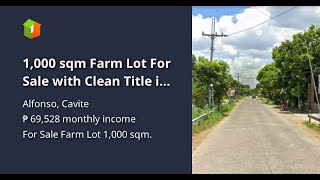 1000 sqm Farm Lot For Sale with Clean Title in Amaras Farm in Alfonso Cavite [upl. by Sanalda]