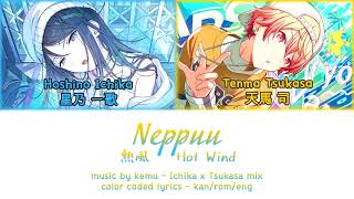 Neppuu  Ichika x Tsukasa mix Color Coded Lyrics Project SEKAI [upl. by Jenne]