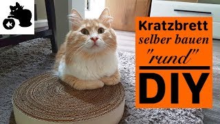 🔥Katzen Kratzbrett selber bauen quotrundquot  DIY Katzenspielzeug selber machen  Kratzbrett aus Kartons [upl. by Notsew]