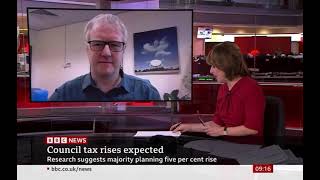 CCN on BBC News  council tax rises [upl. by Hannavas281]