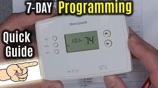 7 Day PROGRAMMING  Honeywell Home RTH2510 2410 2300 Thermostat  SET Temperature [upl. by Santini]