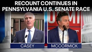 Recount in Pennsylvania US Senate race still unfolding [upl. by Atin]