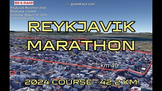 Reykjavik Marathon 2024 fly over the marathon course [upl. by Enohpesrep]