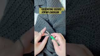 Crocheting a cardigan crochet youtubeshorts youtube youtuber success subscribe support viral [upl. by Seebeck]