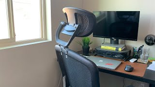 Staples Hyken Chair Headrest Mod  How to Make Headrest Taller amp Higher [upl. by Tallu]