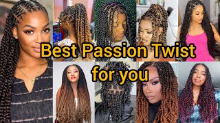 Most Elegant Braid Hairstyles for Black Ladies  Passion Twist Hairstyle  Braids Hairstyle [upl. by Grenier]