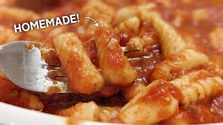 Make cavatelli from scratch easy way 3 ingredients no dairy and no special tools [upl. by Ednyl]