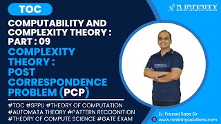 TOC  Session 86  Complexity Theory  Post Correspondence Problem PCP  Prasad Sir [upl. by Nnylecyoj660]