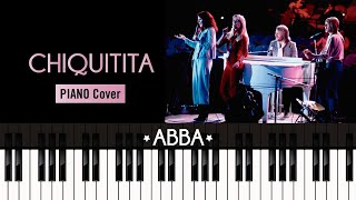 CHIQUITITA 1979 ABBA TUTORIAL piano cover  sheet music [upl. by Alicec978]