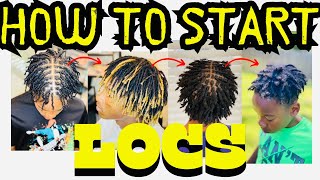 Detailed Tutorial on Ways to start your locs on men short hair [upl. by Les]