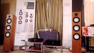 Audio Show 2013 Gauder Akustik Arcona 100 speakers Theriaa phonostage Kuzma turntable Ravel [upl. by Theta454]