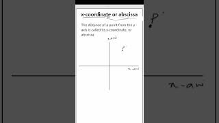 x coordinate or abscissa  COORDINATE GEOMETRY  CLASS 9 exam basicmath education mathematics [upl. by Nerro]