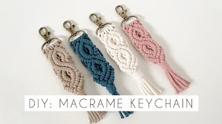 DIY MACRAME KEYCHAIN TUTORIAL  INTERMEDIATE MACRAME  HOW TO MAKE MACRAME [upl. by Kieffer606]