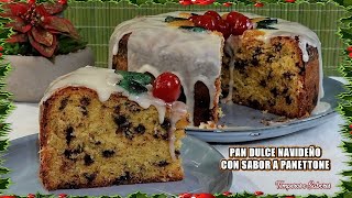 PAN DULCE NAVIDEÑO SIN AMASAR CON SABOR A PANETTONE Y CHOCOLATE FÁCIL Y DELICIOSO [upl. by Amikat919]