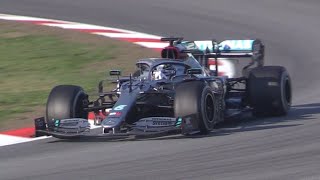 Mercedes W11 F1 2020 CarV6 Sound in Action at Barcelona Pre Season Testing [upl. by Nnaeirrac]