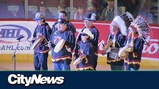 Calgary Wranglers host Indigenous Celebration Night [upl. by Aimo]