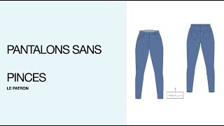 Patron dun pantalon sans pince pt 2 jambe étroite [upl. by Bord]