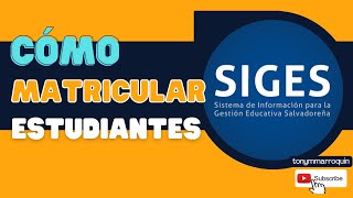 COMO MATRICULAR ESTUDIANTES EN SIGES [upl. by Yelir]