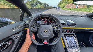 POV Drive LAST Huracan AUTOBAHN Goodbye V10 😢 Lamborghini Huracan EVO Spyder POV Drive [upl. by Aihcrop790]