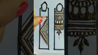 Easy Finger mehndi design 😊 youtubeshorts viralshort mehndidesign [upl. by Cutlerr]