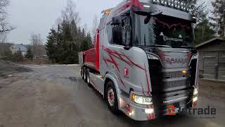 SCANIA Next Gen R520 B8X44NB Euro 6 tridem tippbil 2019 finns på auktion hos Retradeeu [upl. by Anuhsal]