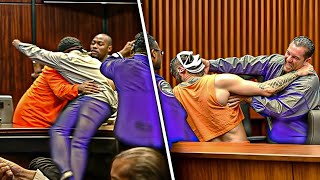 Most INTENSE Courtroom Reaction Of Killers ATTACKING In Court [upl. by Aerdnael]